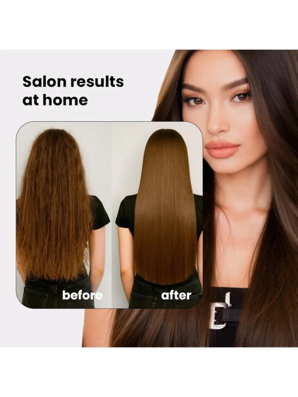 Frizz Control Keratin Hair Treatment - 1-Step Straightening, Formaldehyde-Free